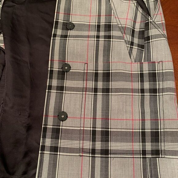 3.1 Phillip lim plaid dropped armhole hooded vest size XS oversized fit, NWT - Picture 8 of 10